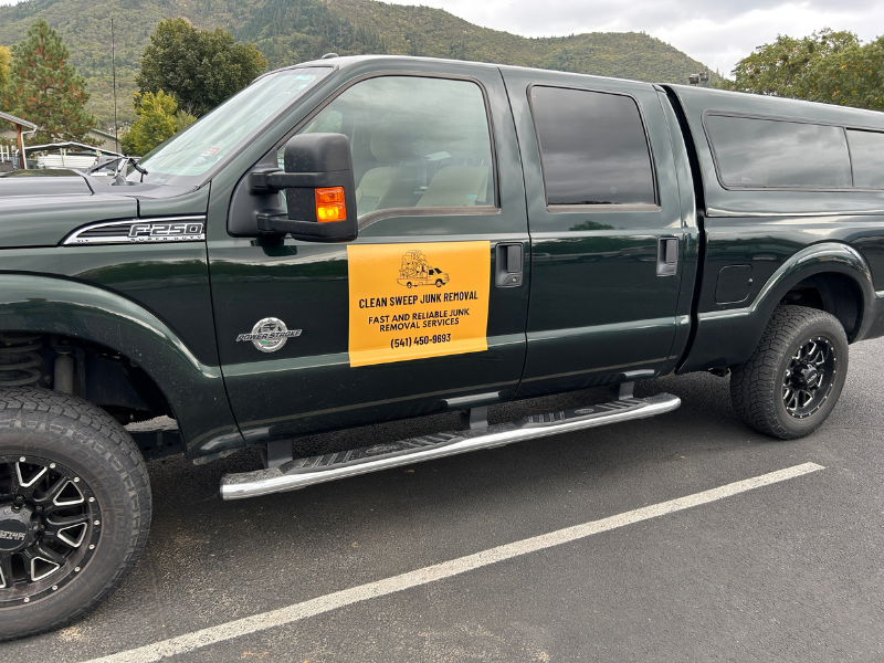 Clean Sweep Junk Removal Truck serving Grants Pass and Medford